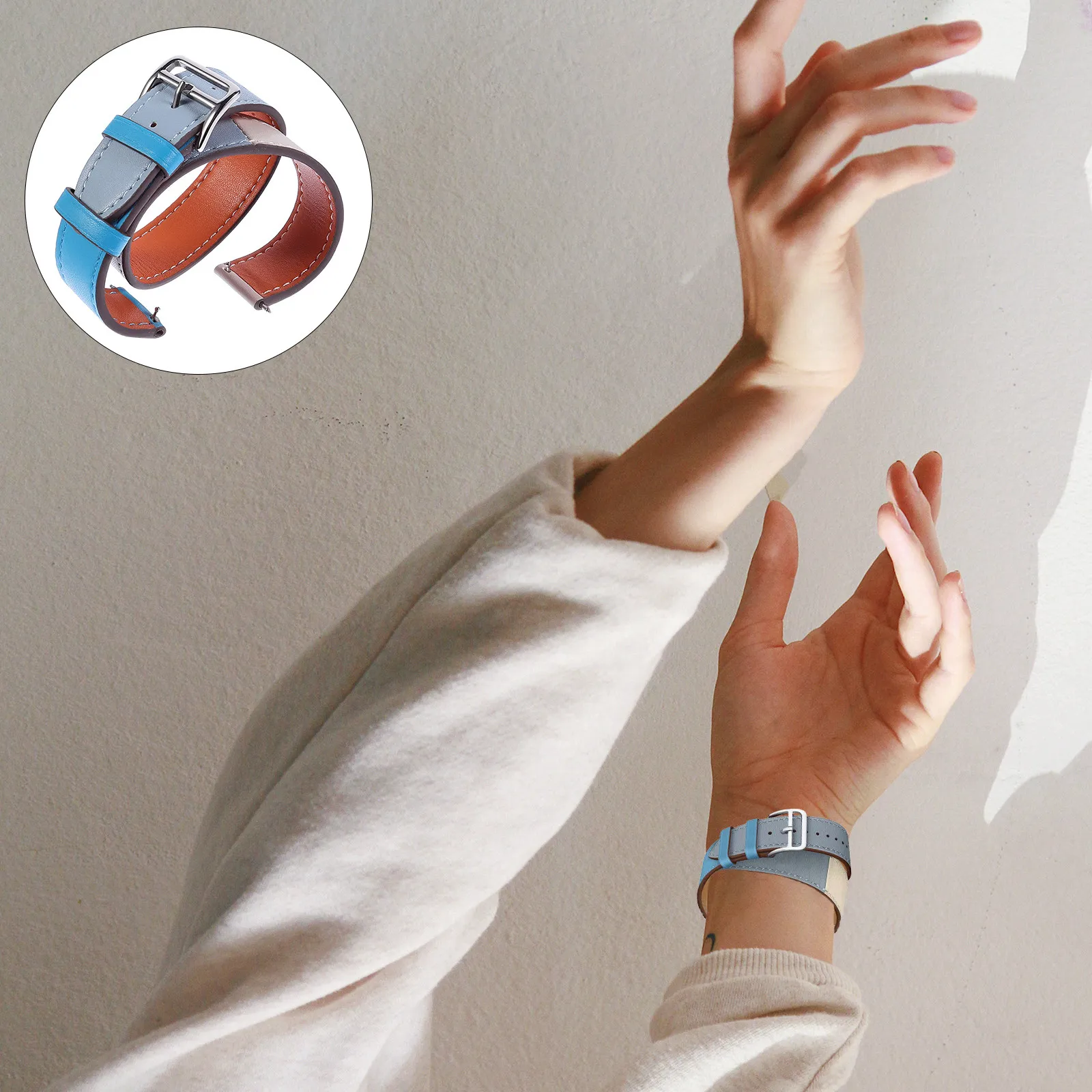 

Watch Strap Color Contrast Design Flexible Band Suitable for School Sports Daily Life