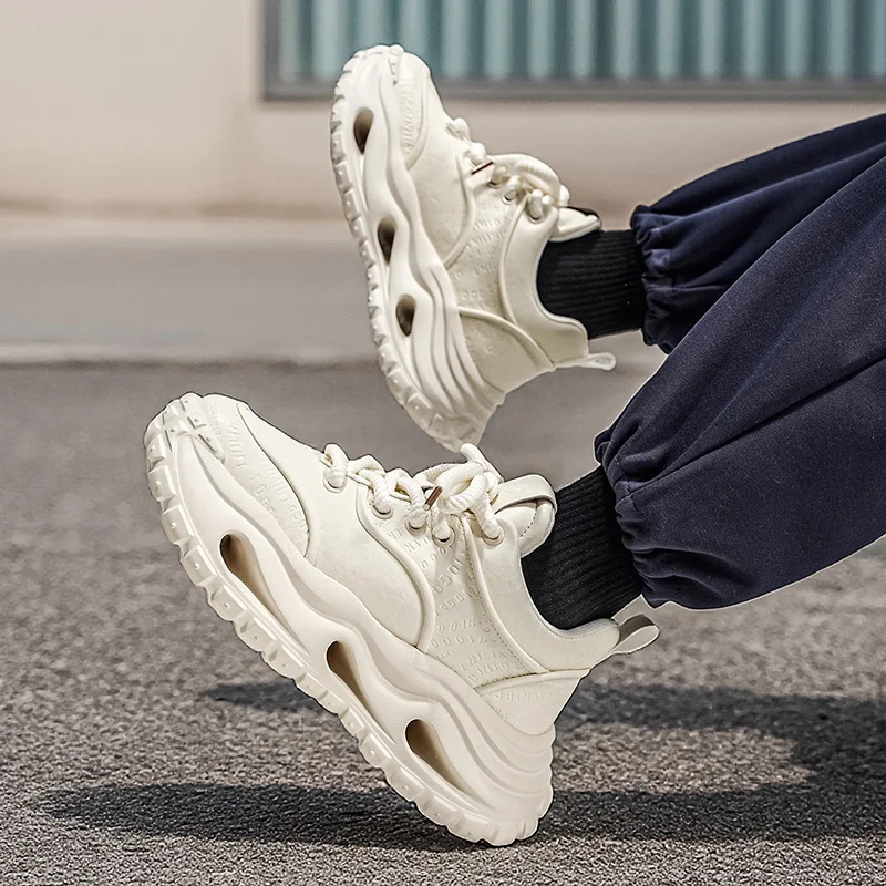 

Men's Shoe Exploration Series Retro Jogging Spring Casual Breathable Low Top Sports Shoes Thick Soled Training Shoes