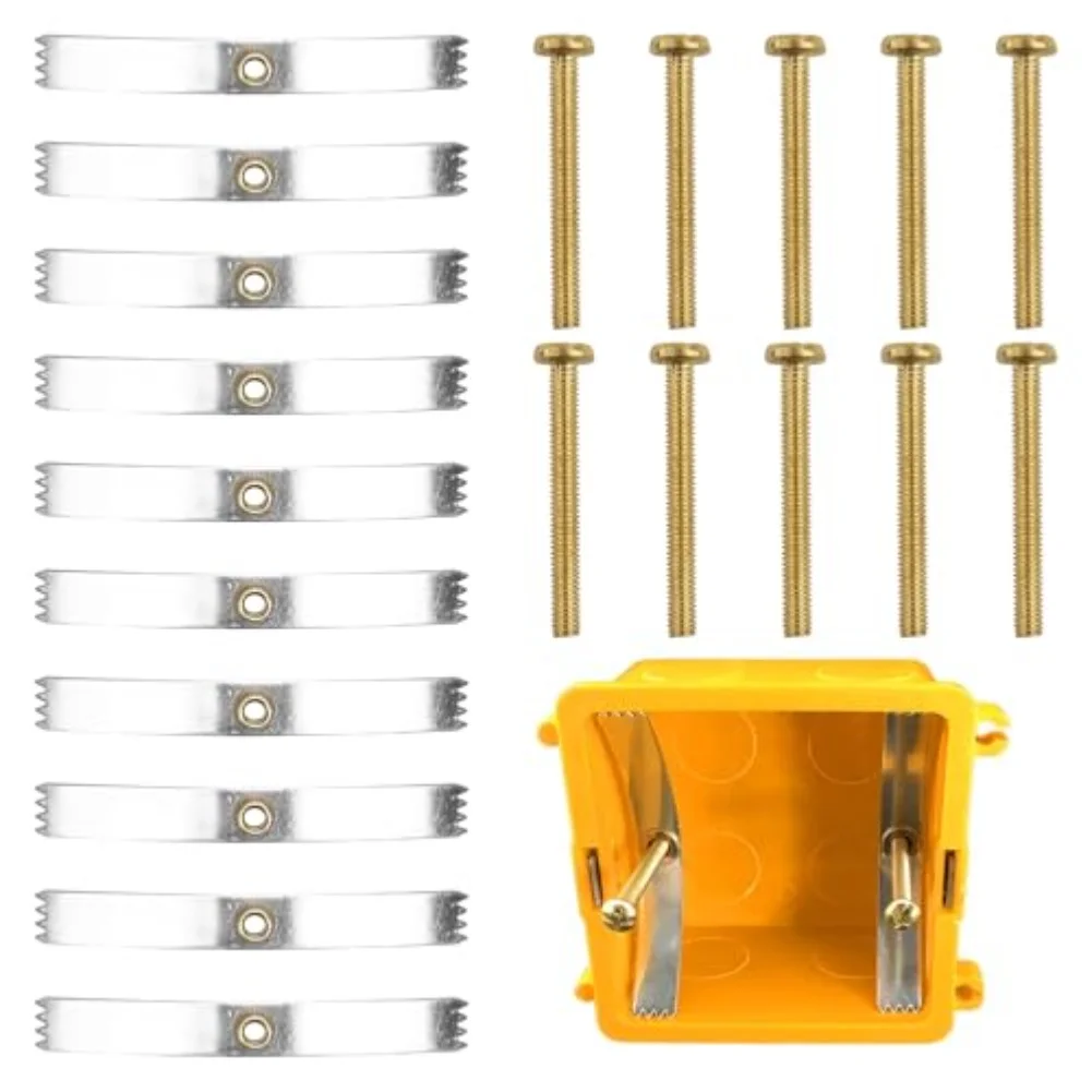 10PCS Junction Box Repair Kit with Screws for 86Type Switch Socket Back Cover Replacement with Easy Installation