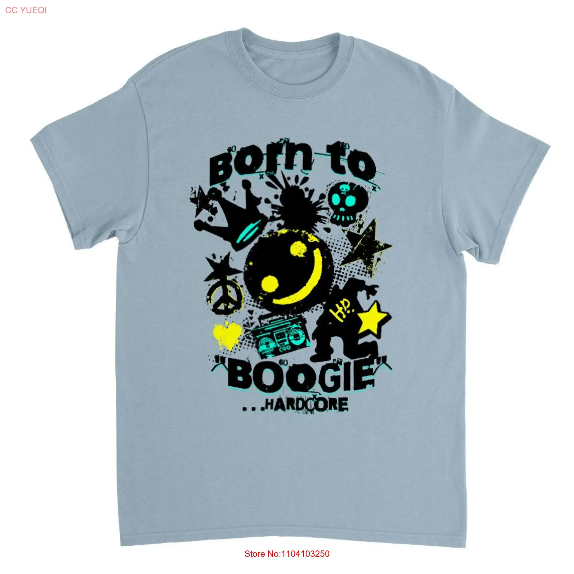 Born to boogie rave t shirt 90s retro style outfit dancing man 1990 inspired vintage tees long or short sleeves