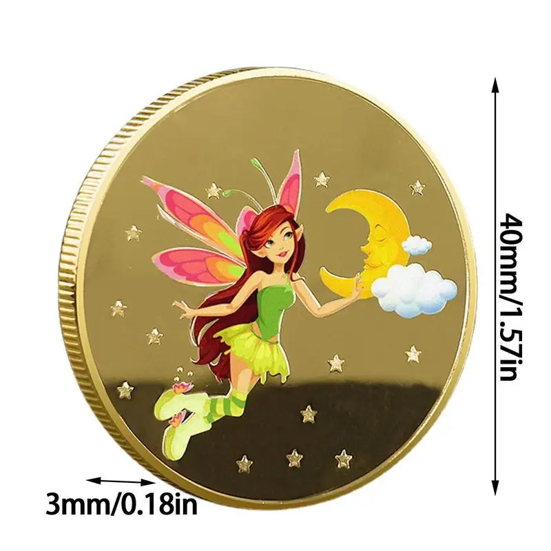 Tooth Fairy Coin Durable Tooth Fairy Gold Plated Commemorative Coin Creative And Funny Kids Tooth Change Gifts