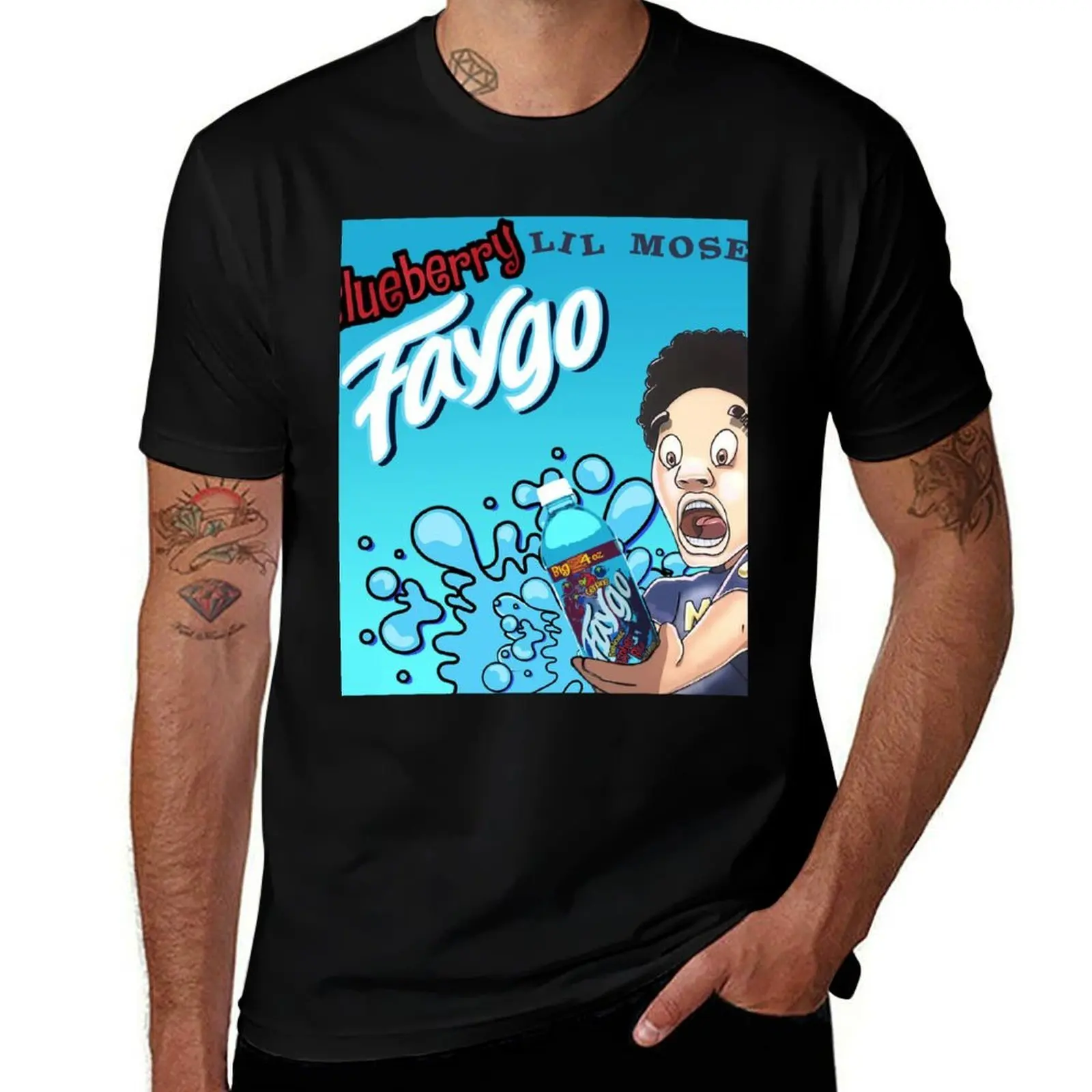 Camiseta Blueberry Faygo Lil Mosey, camiseta básica de color sólido, camiseta de algodón de manga corta