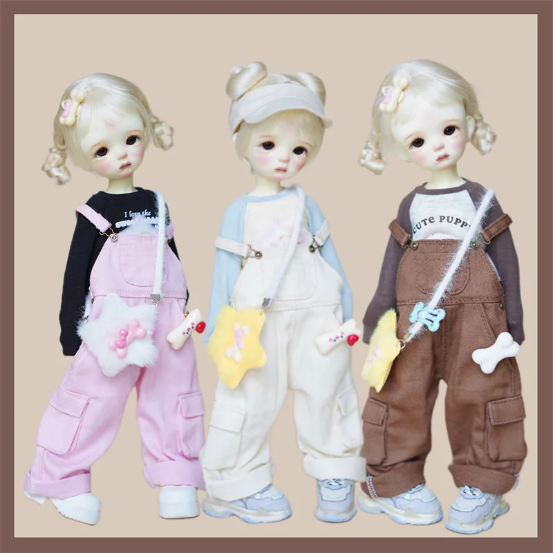 BJD doll overalls clothes for 1/6 1/5 1/4 BJD MSD YOSD doll suspenders pants doll clothing accessories