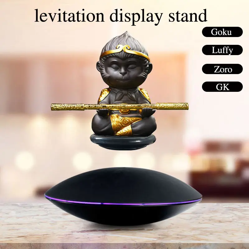 300G Magnetic Levitating Platform with LED Light Rotating Jewelry Floating Display Stand Levitation Decor for Exhibition Show