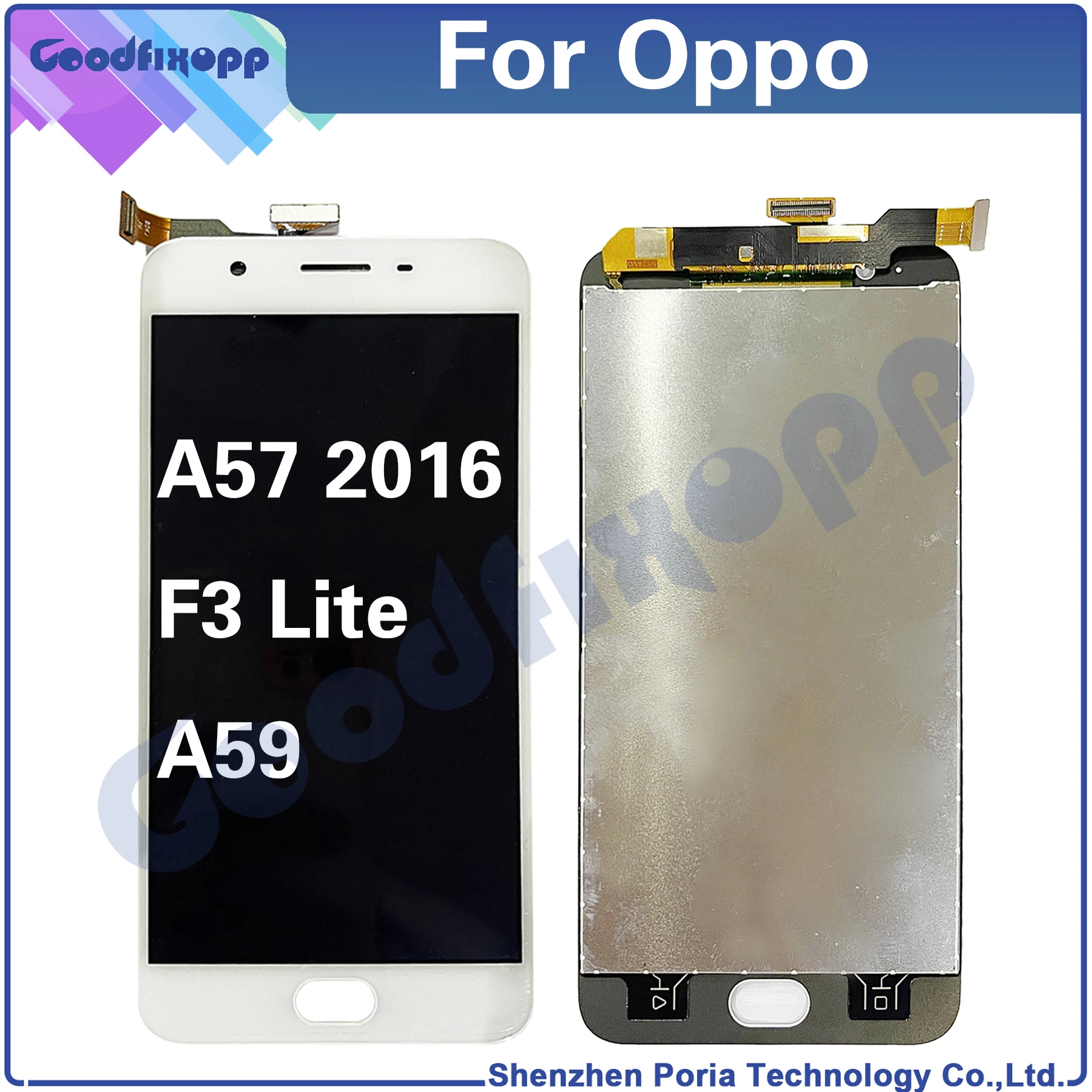 

For Oppo A59 / A57 2016 / F3 Lite CPH1701 LCD Display Touch Screen Digitizer Assembly Replacement