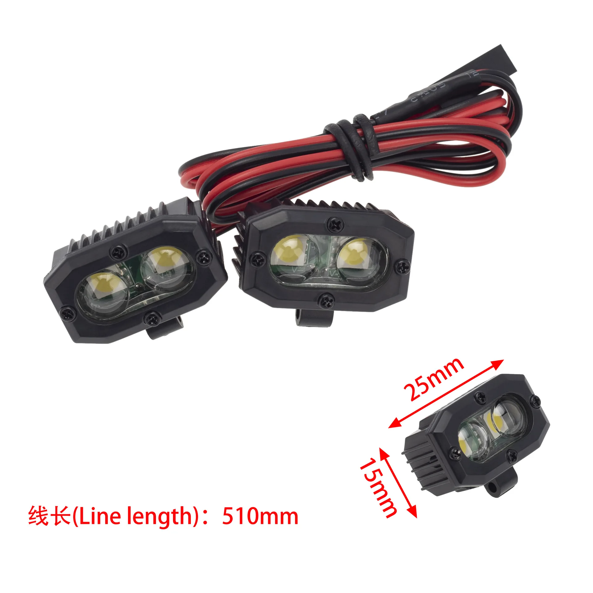 RC Car Bright LED Lights Headlight Spotlight For 1/10 RC Crawler Axial SCX10 90046 TRX4 TRX6 SCX10 III AXI03007 Wraith YK4082