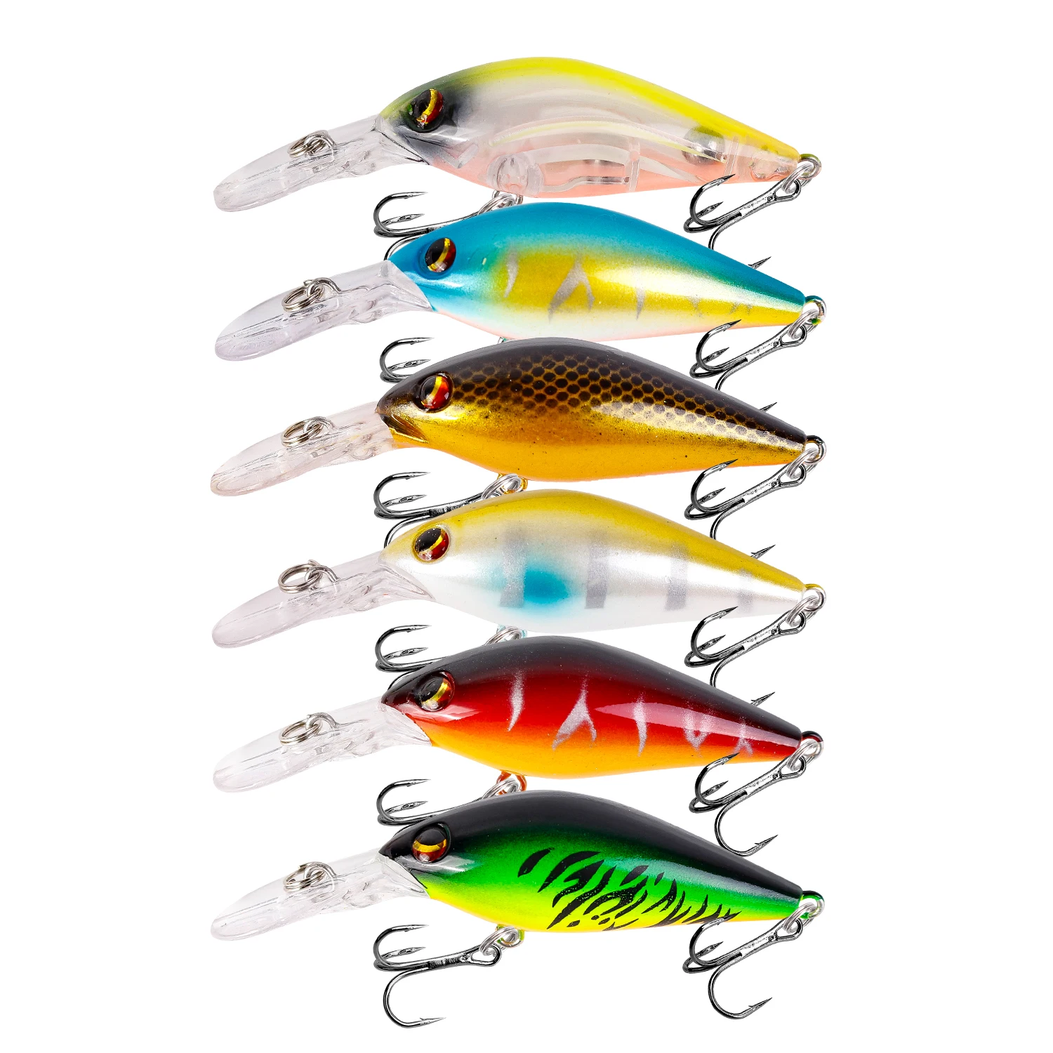 1Pc Floating Crankbait Fishing Lure Wobblers 8cm 8.8g High Quality Artificial Plastic Hard Bait Bass Pike Trolling Pesca Tackle