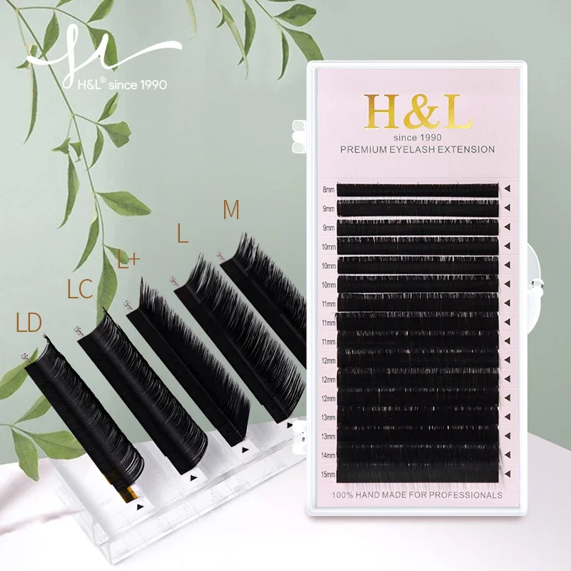 H&L SINCE 1990 16 row LC/LD/L+/L/M eyelashes, various curvatures to choose from, high-quality makeup tools lashes extension