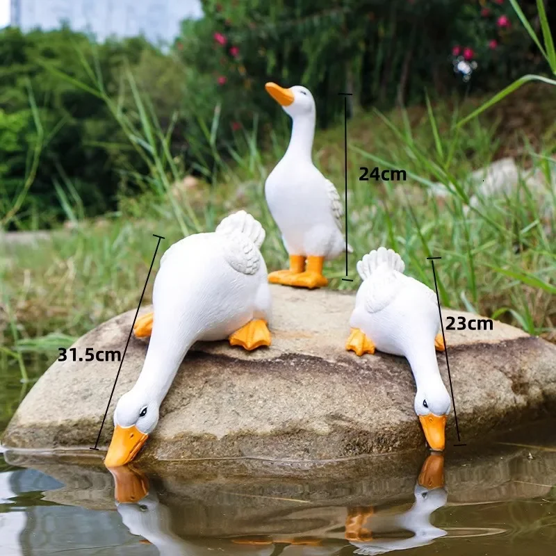 Decoration Cute Duck Decoration Creative Small Animal Sculpture Resin Crafts Balcony Layout