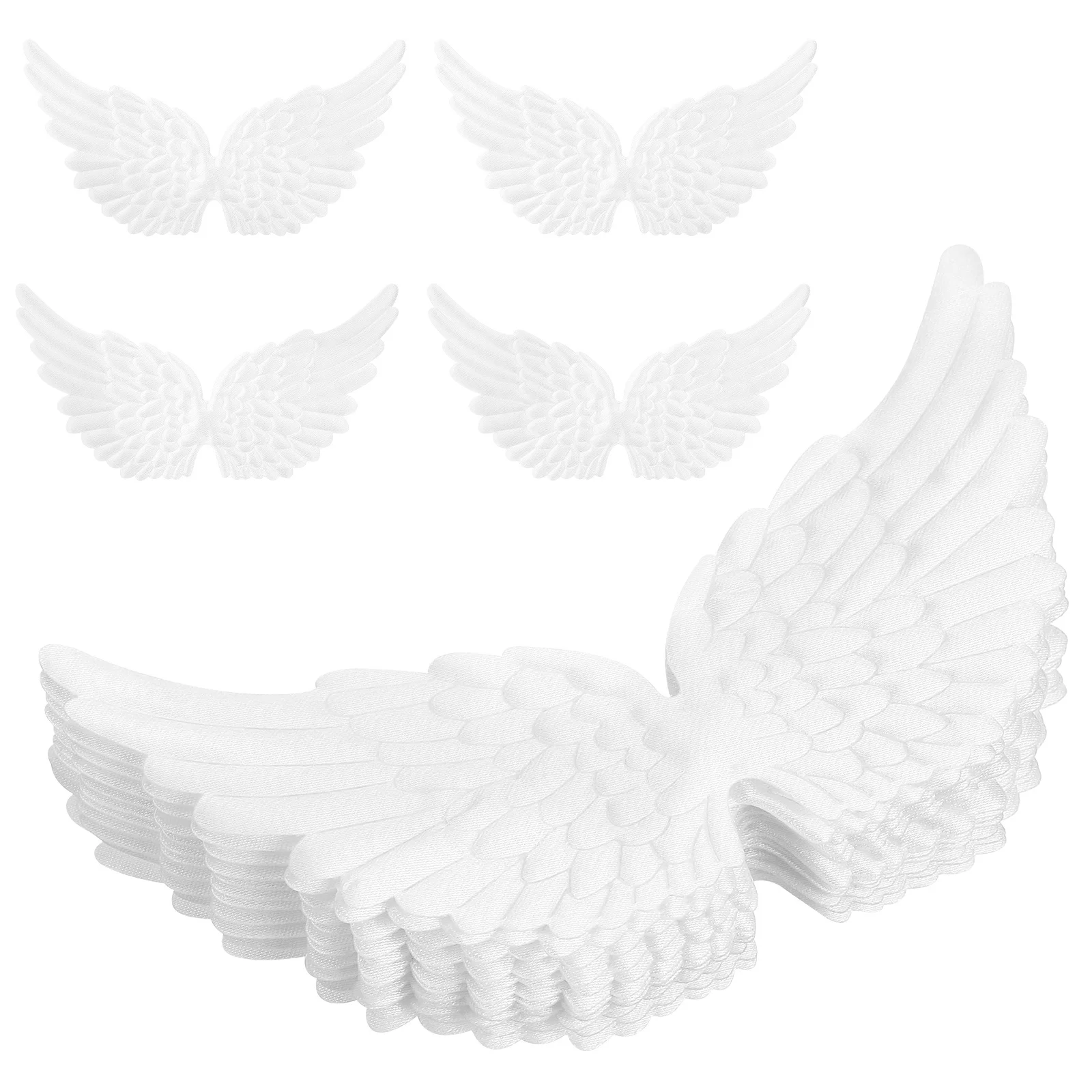 

12Pcs White Mini Angel Wings Decorative Fabric Patches for DIY Clothes Bags Jackets Creative Craft Supplies DIY Wing