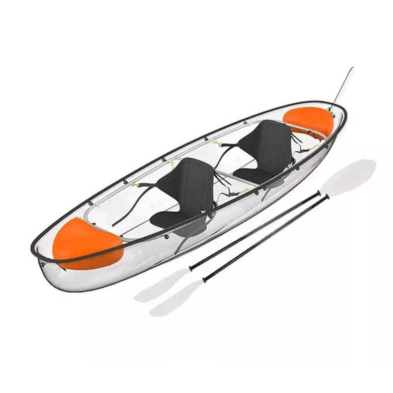 

New Trendy Wholesale Pc Crystal Rowing Boats Glass See Through Transparent Kayak For Sale