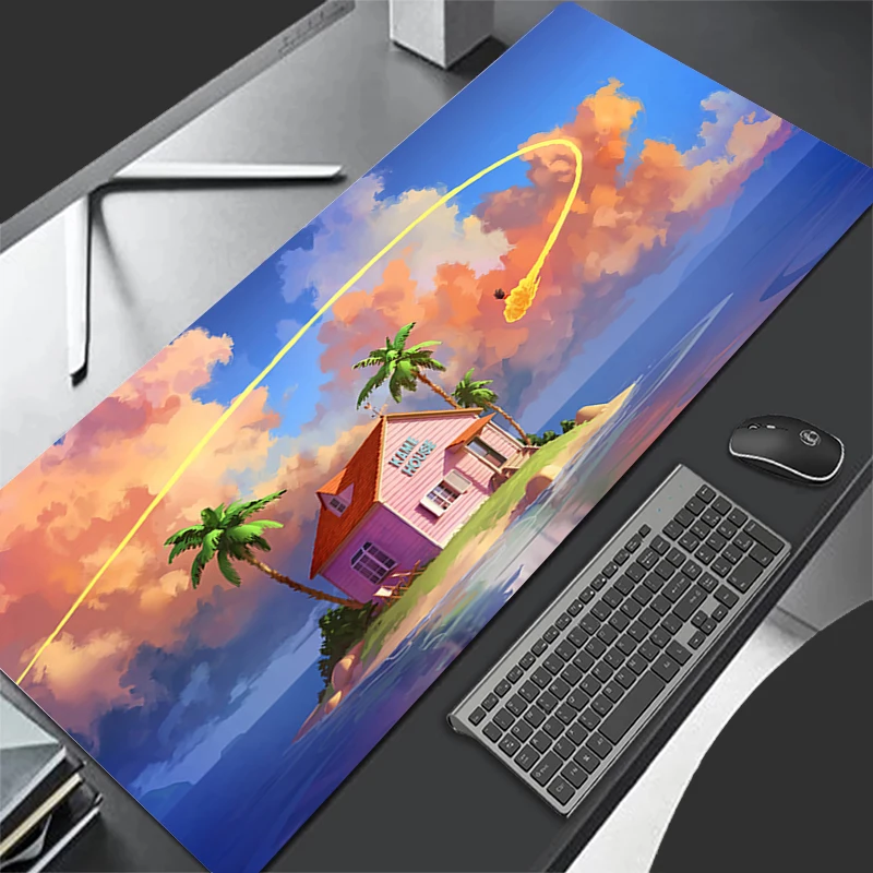 Mouse pad gaming mousepad hd borracha estendida tapete de mesa antiderrapante pc portátil goku gamer acessórios dragon ball teclado tapete