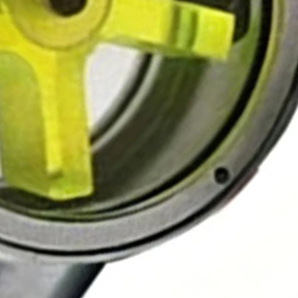 Compact Water Cooled Flow Meter for Engraving Equipment Monitoring Coolant Flow via Transparent Window and Yellow Impeller