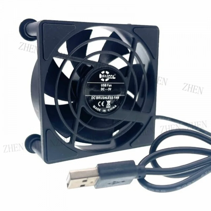 Y Y 2pcs 80mm USB Cooling Fan Router Android TV Box Computer Set Top Box Wireless
