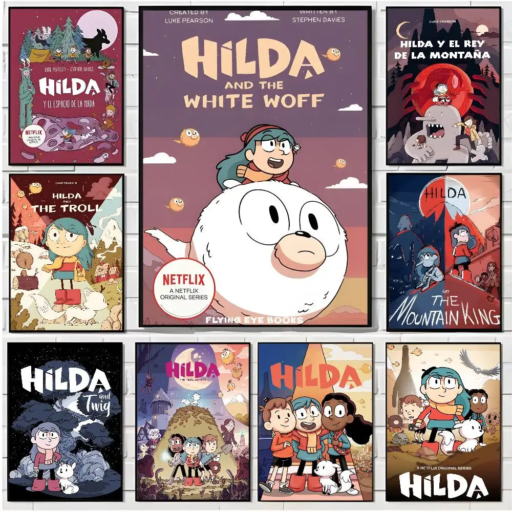 

H-Hilda cartoon girl anime Poster HD art poster for home living room bar office decoration sticky, waterproof