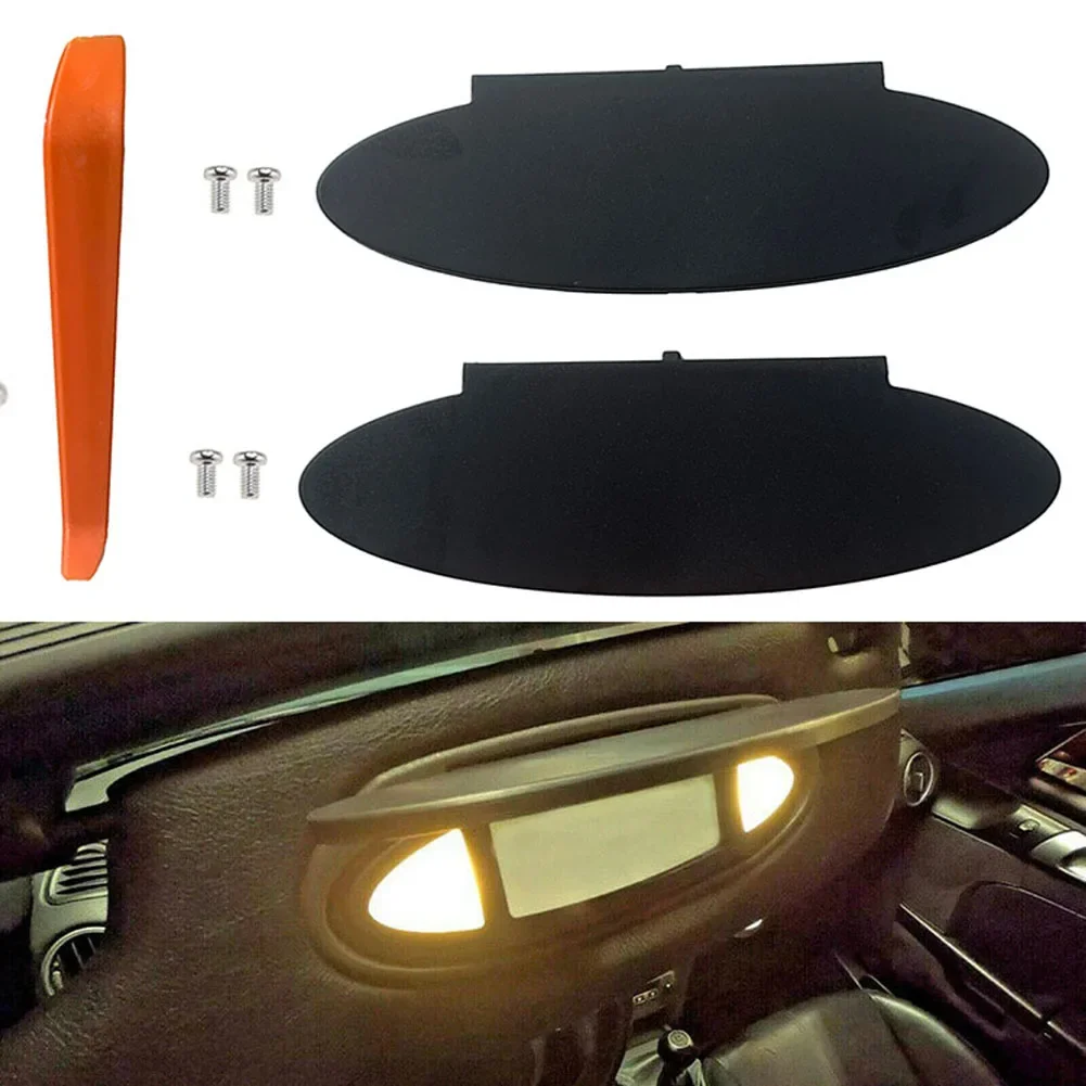 2PCS Car Sun Visor Sunshade Panel Housing Vanity Mirror Cover For Porsche 911 996 997 Car Interior Accessories NEW