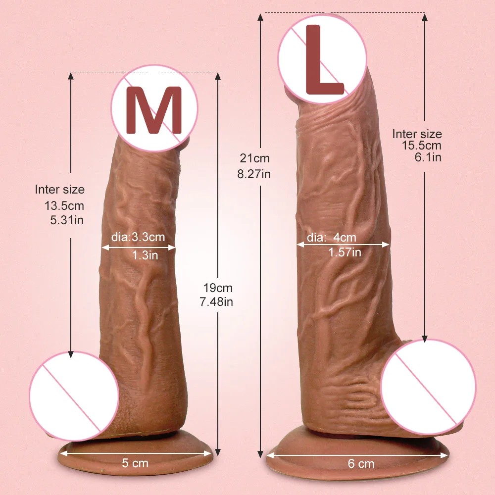 Dildo Realistic Penis With Strong Suction Cup Soft Dildo, Sex Toy For Female Masturbation Adult Supplies view 4