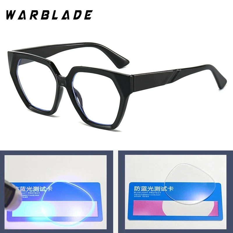 Fashion Polygon Anti Blue Ligh Glasses Women MultiColor Glasses Frames Trendy Brand Design Eyeglasses Prescription Optical Frame