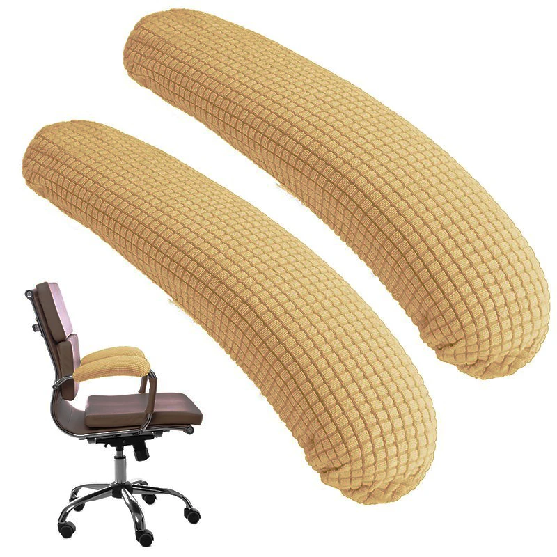 

2 шт., чехлы на подлокотники для офисного стула, офисные съемные подлокотники, накладки на подлокотники для стула, моющиеся, поддержка локтей, облегчение предплечья