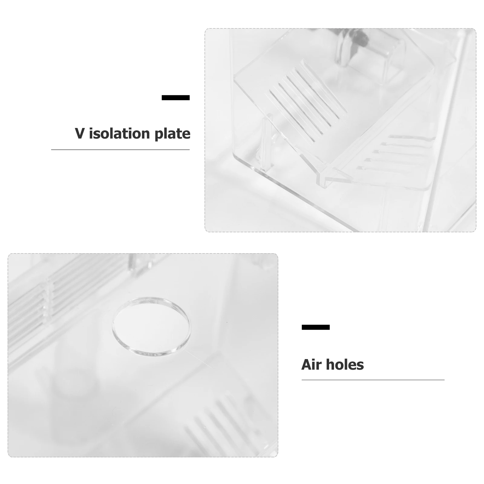 

1pc Plastic Fish Isolation Box Aquarium Breeding Tank Hatching Incubator White Baby External Hanging Case Pet Supplies