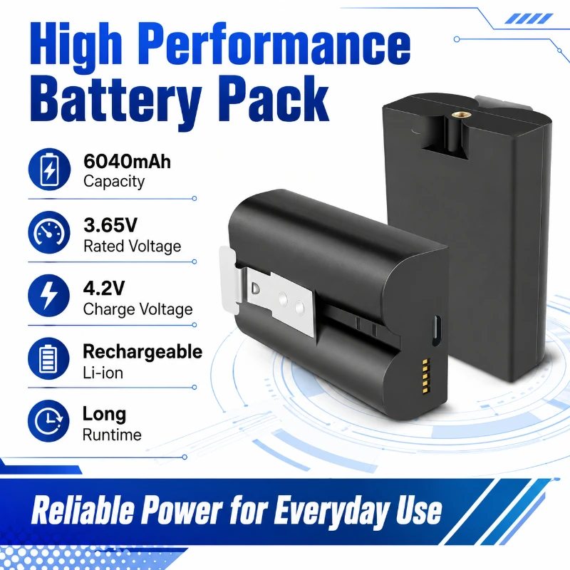 

6040mAh High Capacity Replacement Battery for Ring Video Doorbell 2/3/4/V4 Quick Release Power Pack with Smart Chip Protection
