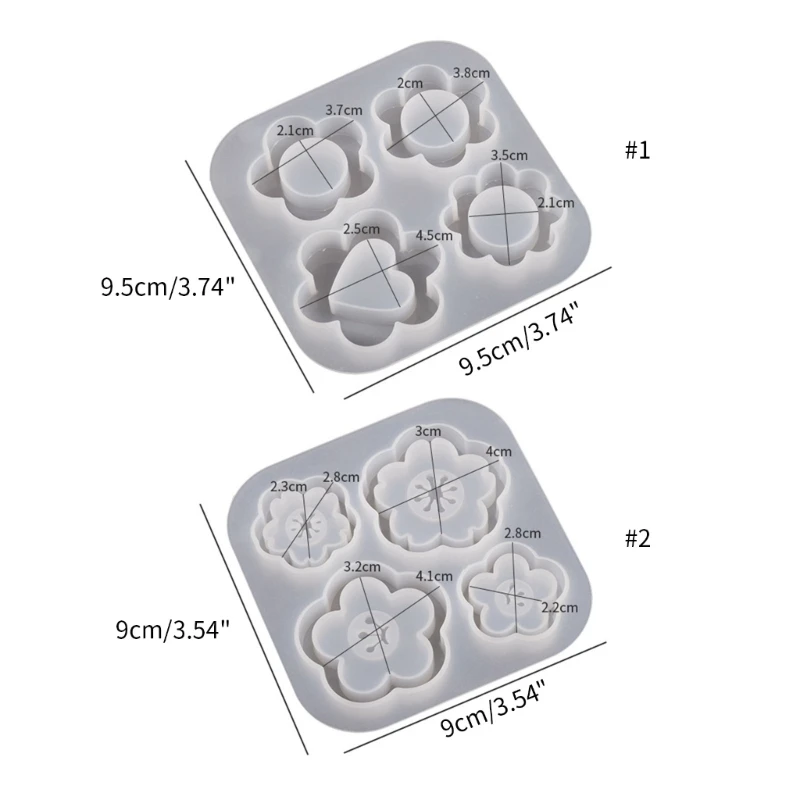 Porte-clés en résine époxy Silicone, ornement fleur à géométrie brillante, moule à faire soi-même