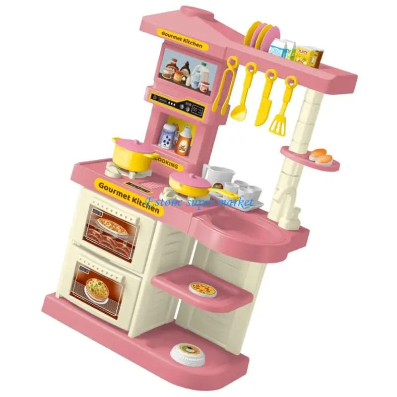 090B Set giocattoli da cucina compatti Design facile da riporre per organizzazione senza sforzo Perfetto per l'uso o in