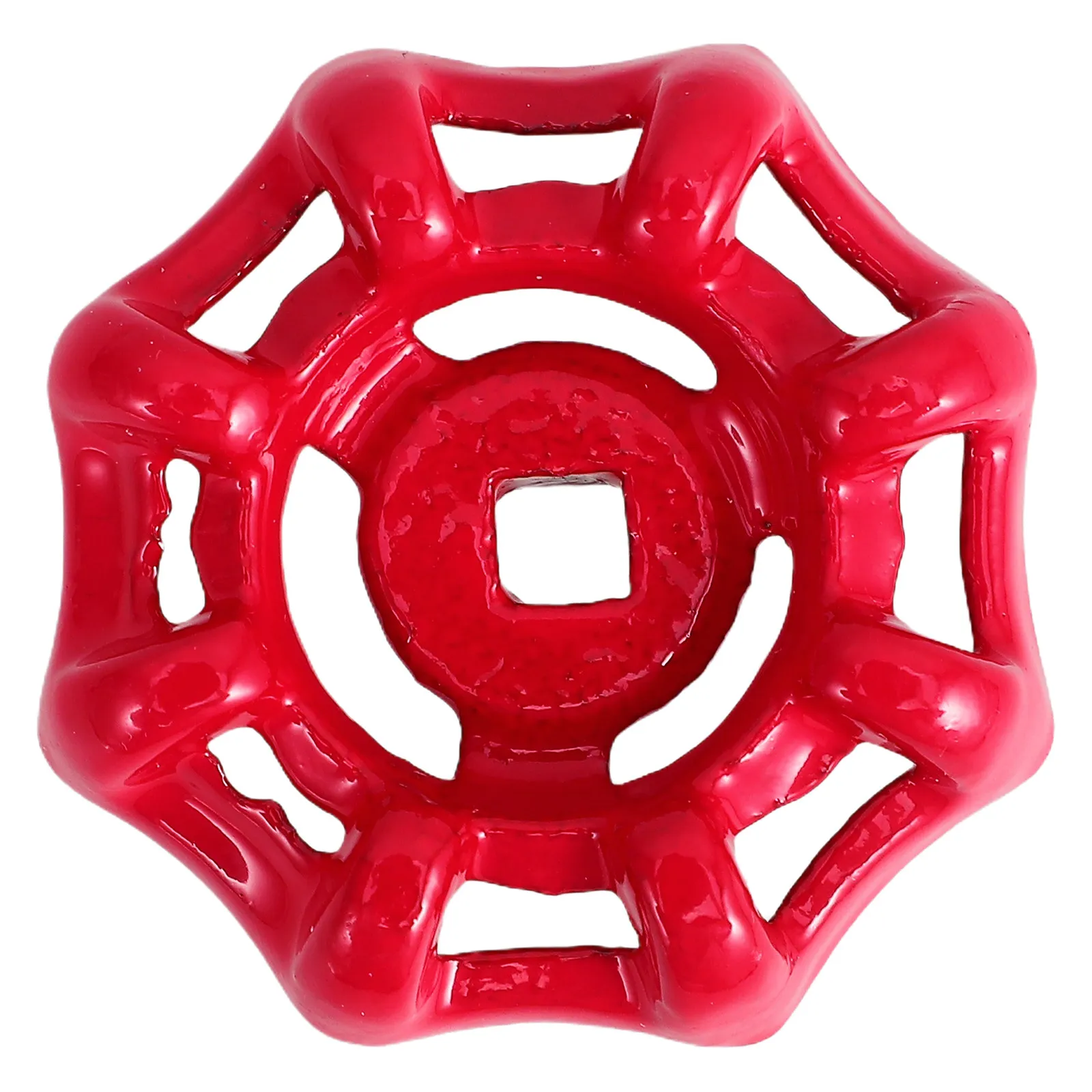 Manípulo de válvula de ferro fundido Red Square, compatível com válvulas de portão externas, manípulo de substituição para torneira de água, para torneira de jardim.