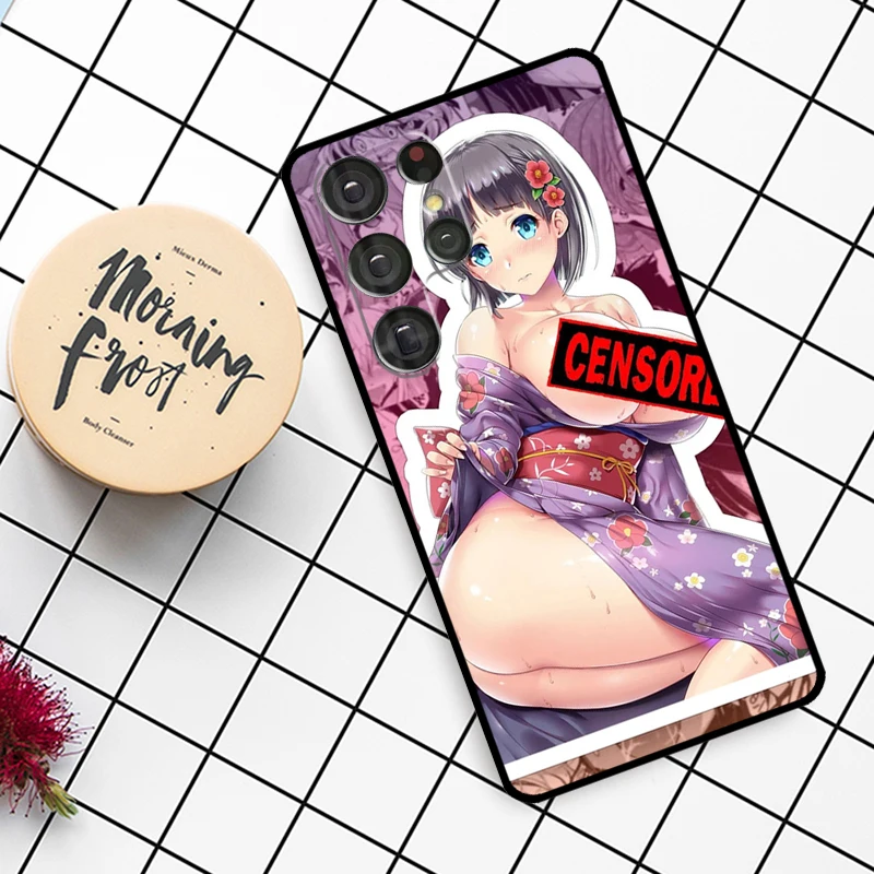 애니메이션 섹시걸 와이프 케이스 삼성 갤럭시 S21 S22 S23 S24 S25 울트라 S9 S10 S25 플러스 S24 FE S20 FE 폰 커버