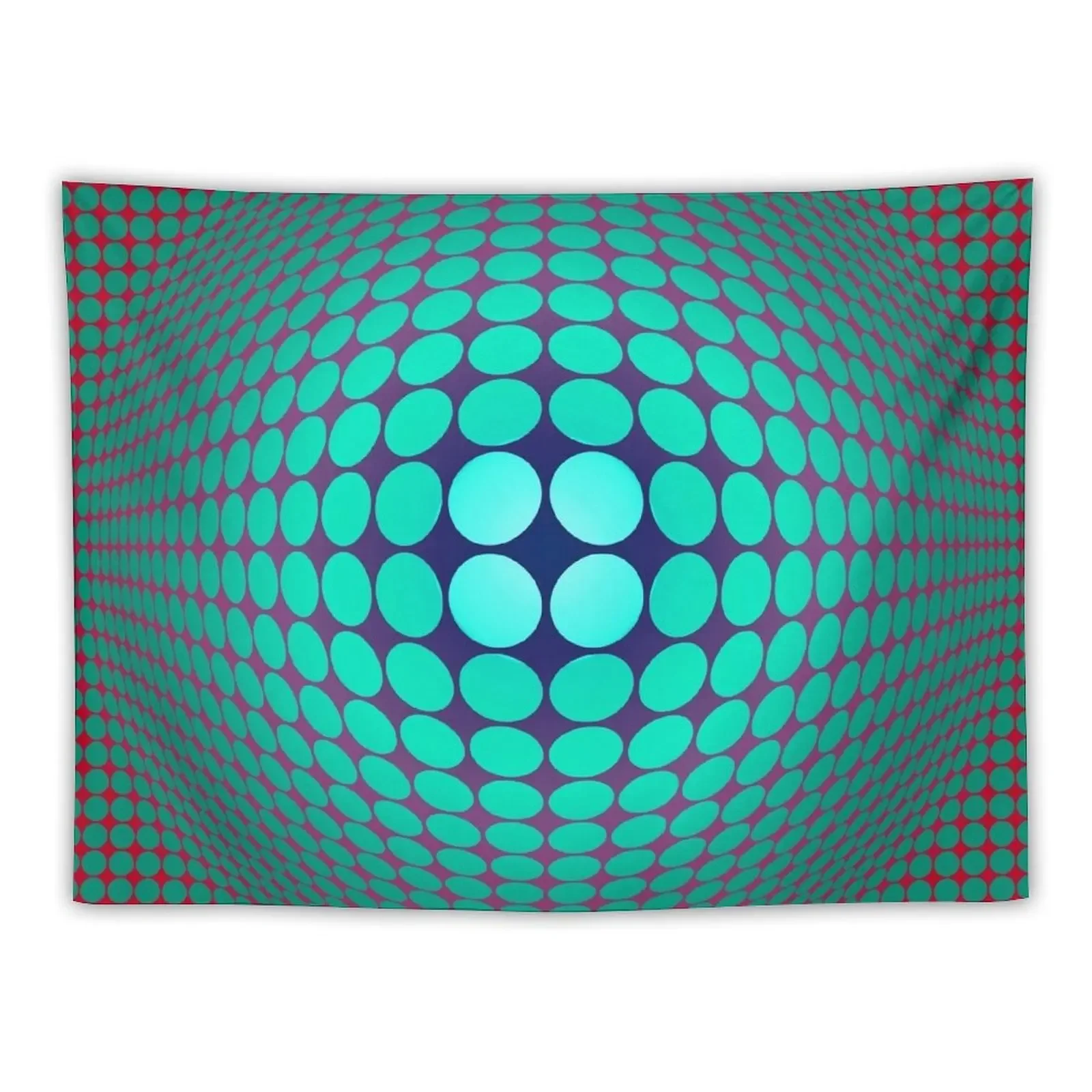 Copy of Victor Vasarely Homage 58 Tapestry Aesthetic Room Decors Korean Room Decor Tapestry