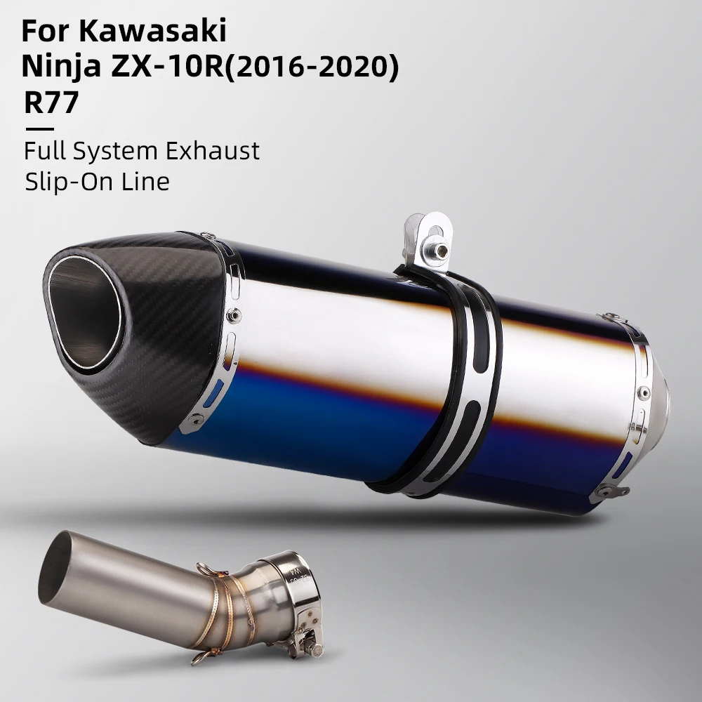 

System Escape Slip On Front Tube Link Pipe Connect Original full Motorcycle Exhaust System For Kawasaki ZX10R