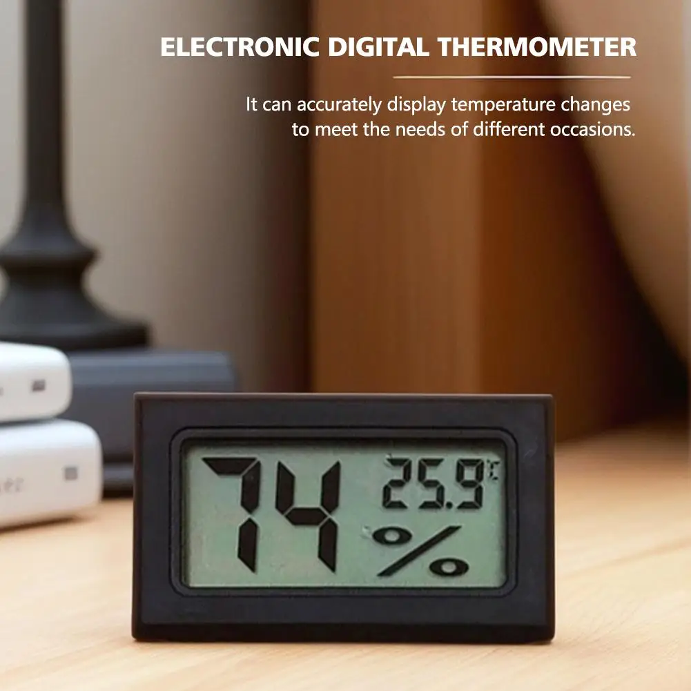 Mini LCD Digital Thermometer Hygrometer Temperature Indoor Convenient Temperature Sensor Humidity Meter Gauge Instruments Cable