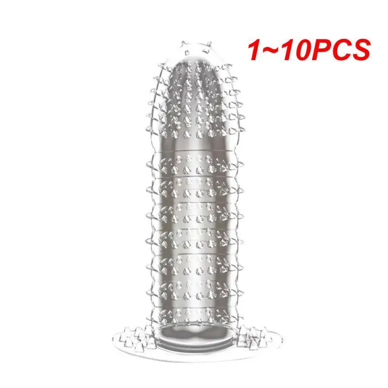 1~10PCS Male Enlargement Reusable Condom Penis Rings Delayed Ejaculation Adult Sex Toys for Man Cock Cover Ring Penis Sleeve 5