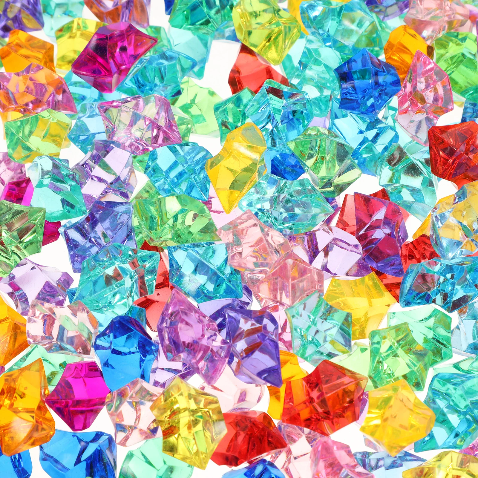 

Vivid Plastic Ice Cubes Crystal Rocks Decor Home Shop Restaurant Table Decorations Photography Props Reusable Clear Simulated