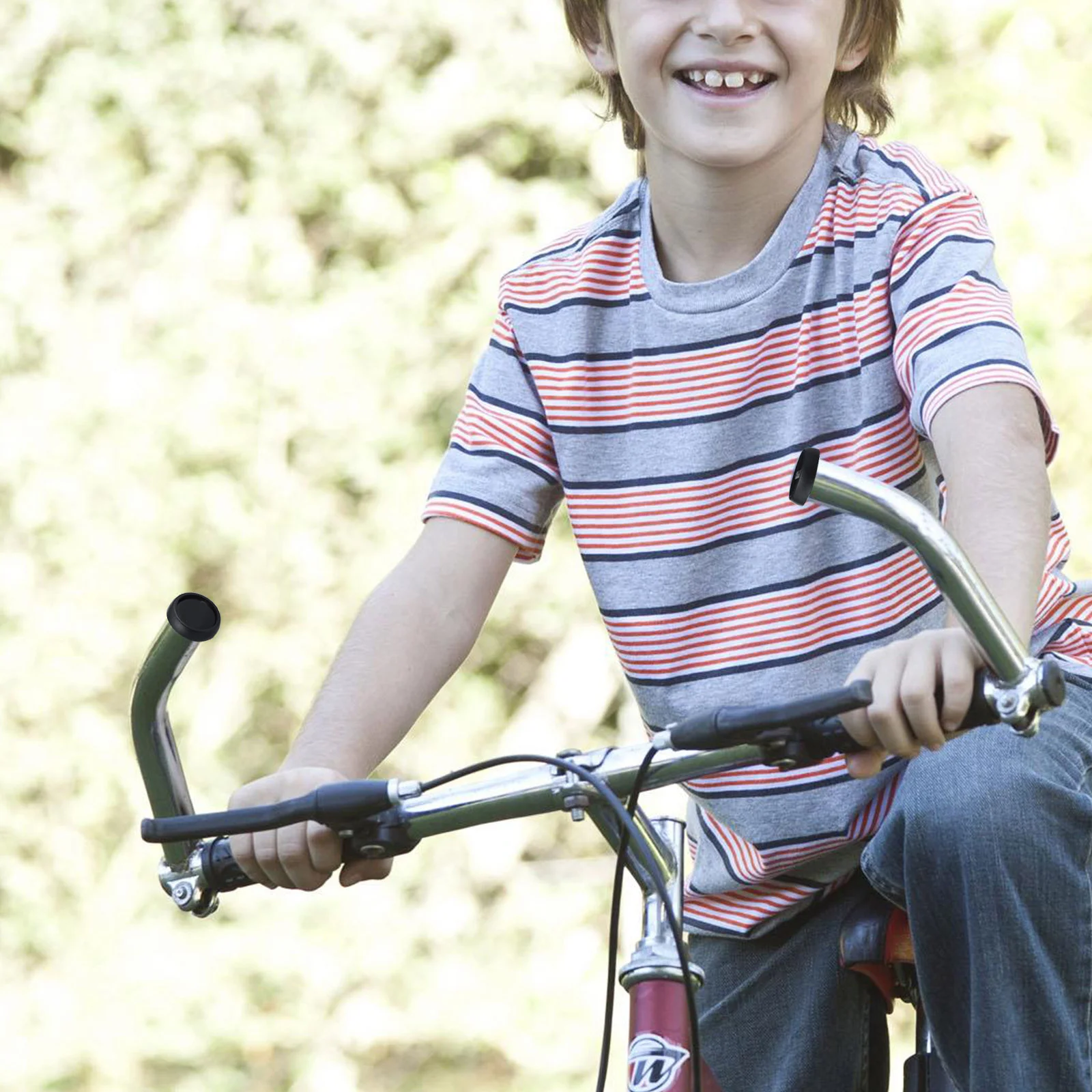 

1Pair Bike Handlebar Cap Colorful End Plugs High Grade Material Sturdy Secure Plug Ideal Replacement for Bar Grips