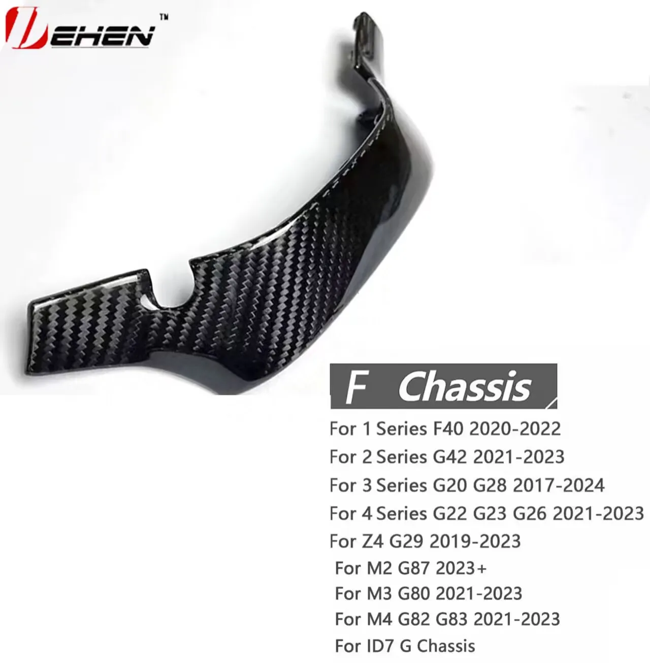 Fit For BMW 1/2/3/4 Series M2 M3 M4 Z4 G29 F40 G42 G20 G22 G87 G80 Carbon Fiber Car Steering Wheel Panel Decoration Cover Trim