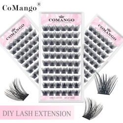 DIY 60 Cluster Lashes 3D Natural Bunch 8-18mm C/D Curl Segmented Beam Individual Faux Mink Eyelashes Bundles Makeup Supplies
