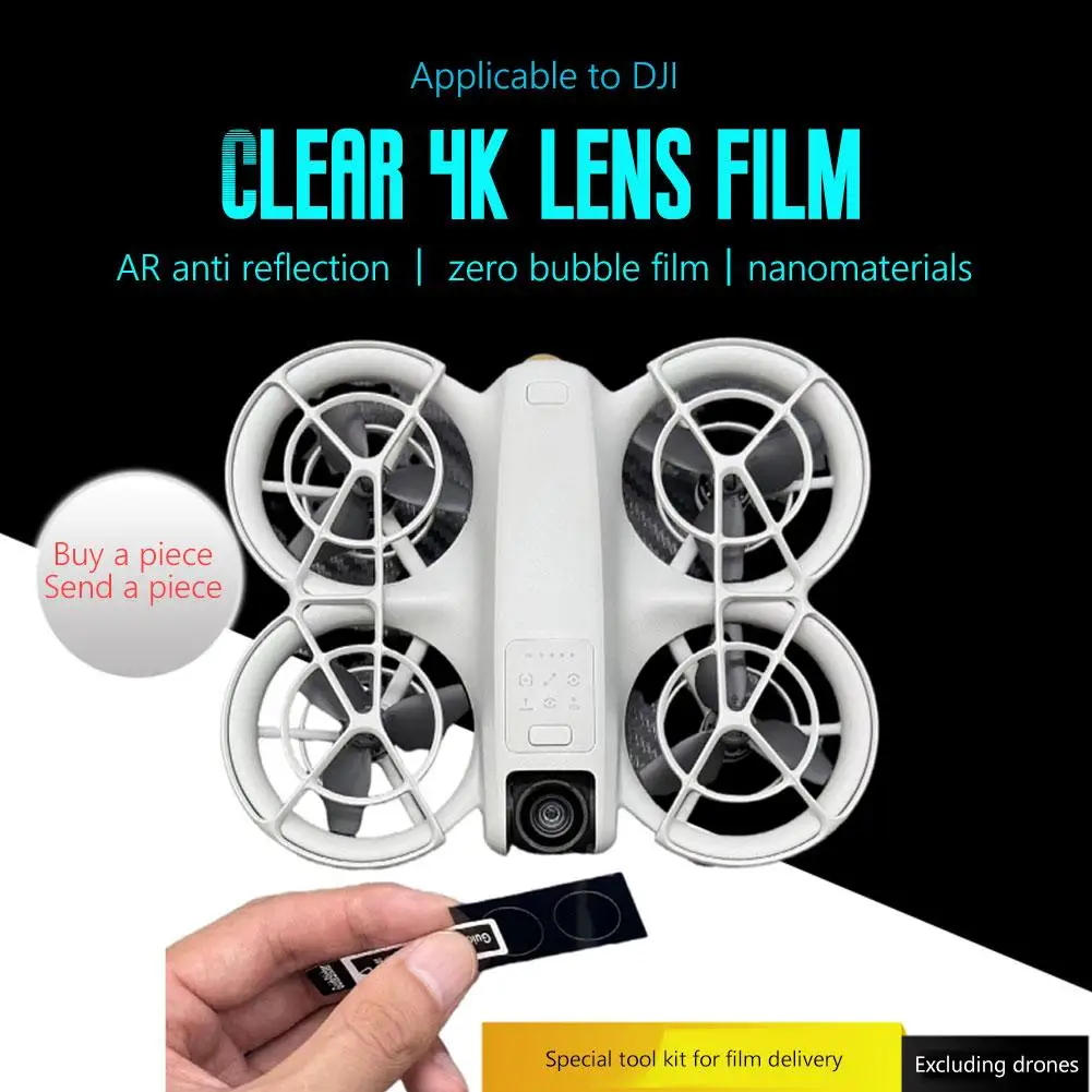 2pcs Tempered Glass for DJI Neo Drone Camera Lens Protector Ultra-HD Tempered Glass Anti-scratch Protective Film Accessories