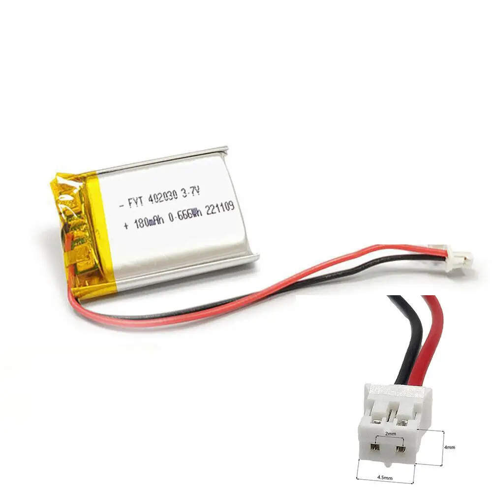 Rechargeable 3.7V 180Mah 402030   Polymer Ion Battery For SMART WATCH MP3 GPS CHARGING TREASURE POWER MOBILE POWER TABLET