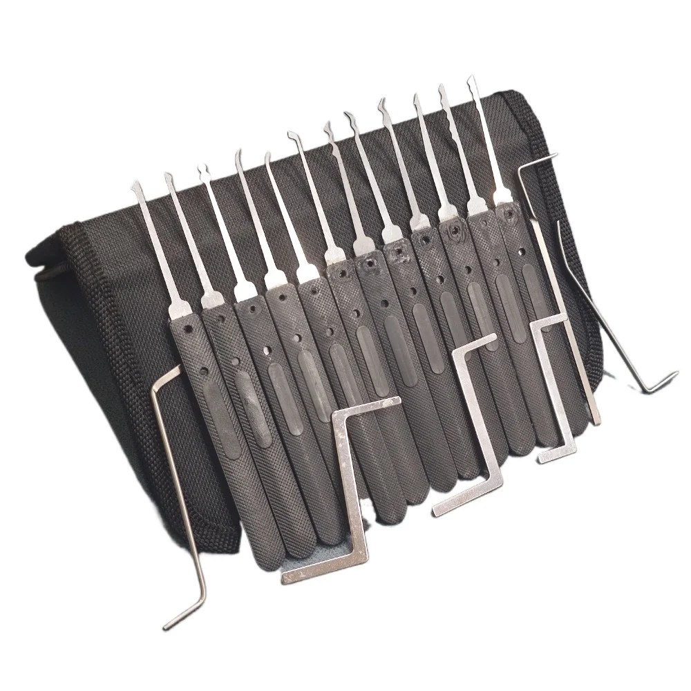 Locksmith tools, 17 PCS, storage bag, locksmith practice tools, lock repair tools, local warehouse