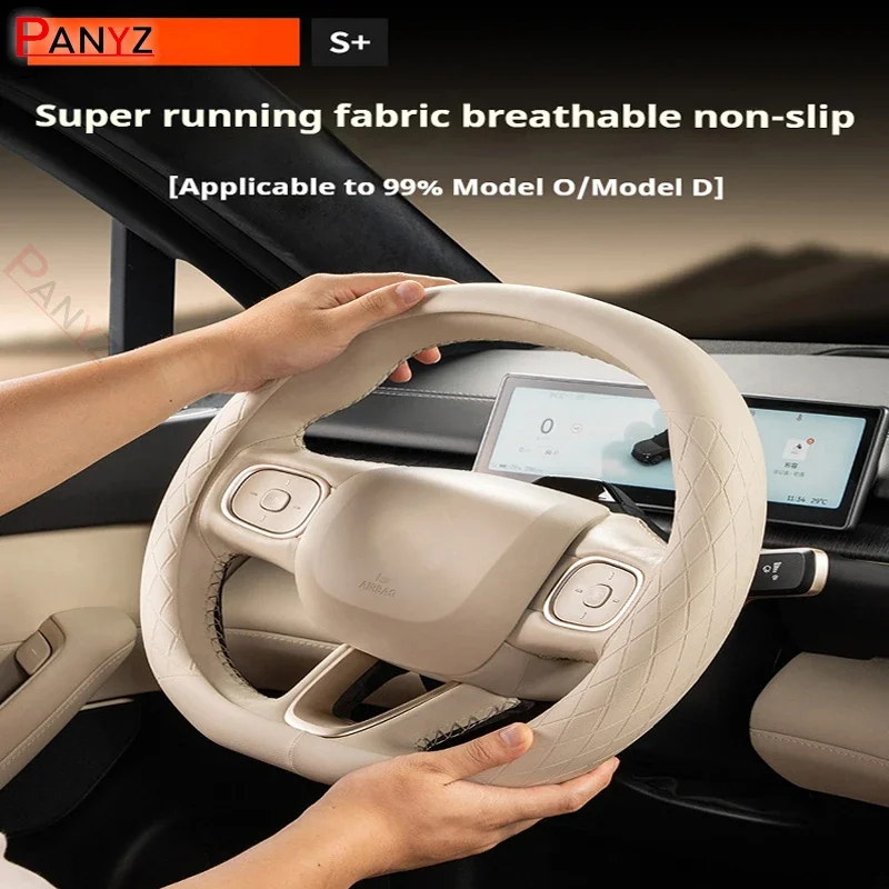 Antideslizante decoración automática de cuero PU Universal protector para volante de coche para Buick Envision GS GL6 GL8 Avenir Riviera Lesabre Vel