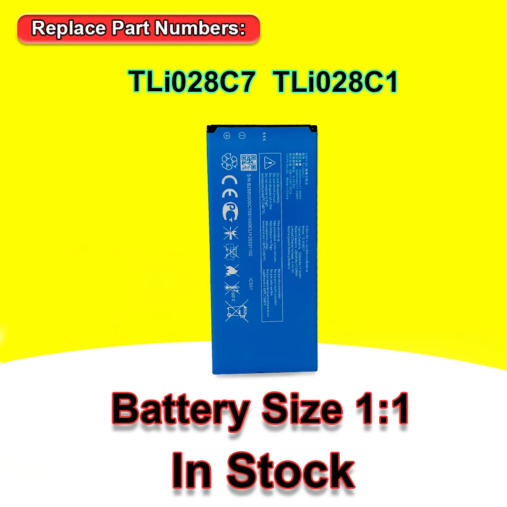 New TLi028C7 3.85V 3000mAh High Quality Battery For Alcatel 1A 5002F 1B 2020 5002D 5002X 5002A 5002I 5002M 5002S Fast Delivery