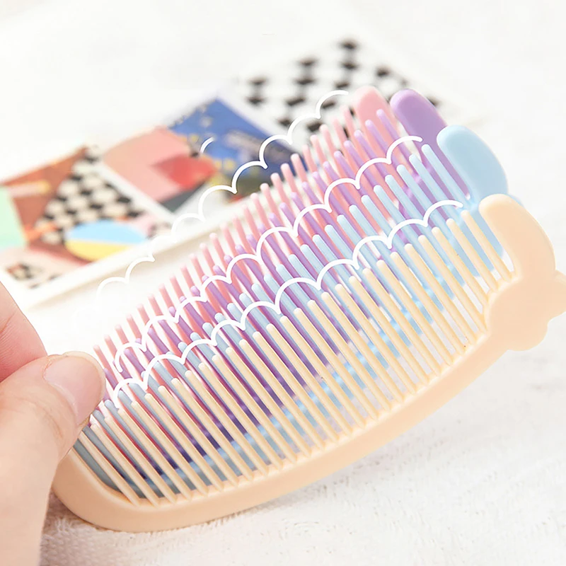 Cartoon Mini Crescent Comb Cute Children's Small Comb Student Carrying Plastic Hairdressing Comb Net Red Small Gift