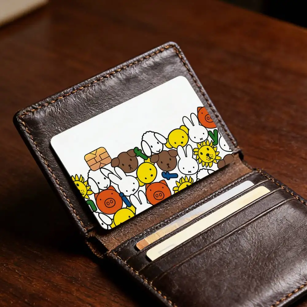Cartoon-Hasenmotiv, süßes M-Miffy N-Nijntje-Design, exquisite Kartensticker für Debit-, Kredit- und Bankkarten, Schutzhülle, Geschenk für Schüler. – Detail 22
