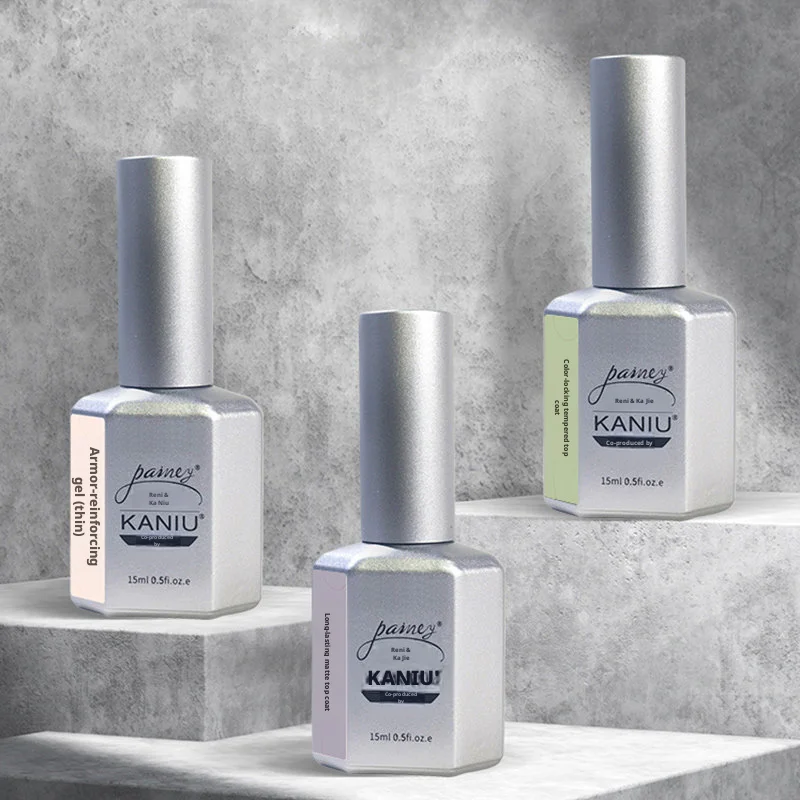 1PC 15ml Silver Cap Soak Off Gel Nail Gel Base Coat Top Coat Functional Gel Hardening Matte Top Coat Professional Salon Nail Gel