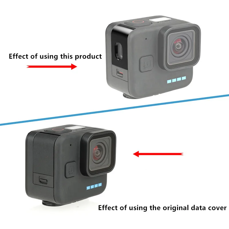 Battery Side Cover Aluminum alloy Removable Data cable Case Port For GoPro Hero 11 MIni Action Camera Accessories