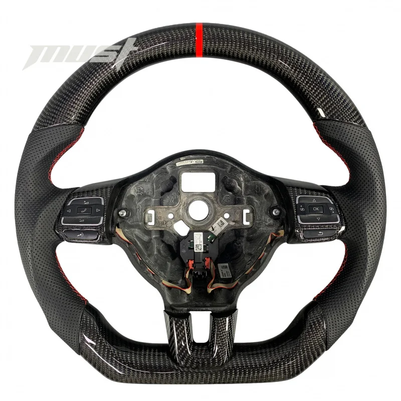 

MK6 Series Models Jetta GLI Scirocco R 2010-2014 Custom Real Carbon Fiber Light-Emitting Diode Steering