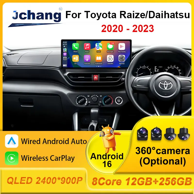 GPS Navi Stereo for Toyota Raize Daihatsu 2020 - 2023 Car Radio Audio WiFi 4G BT Multimedia Player Wireless CarPlay Accessories