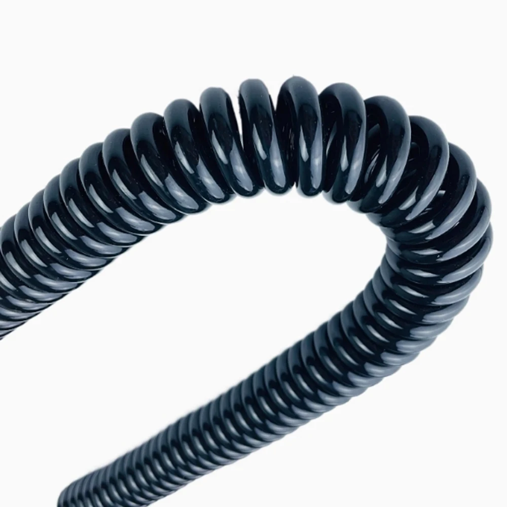 

12-Core 1mm² PU Spiral Cable - Pure Copper Spring Wire for Industrial Equipment | Flexible Multi-Core Coding Wire