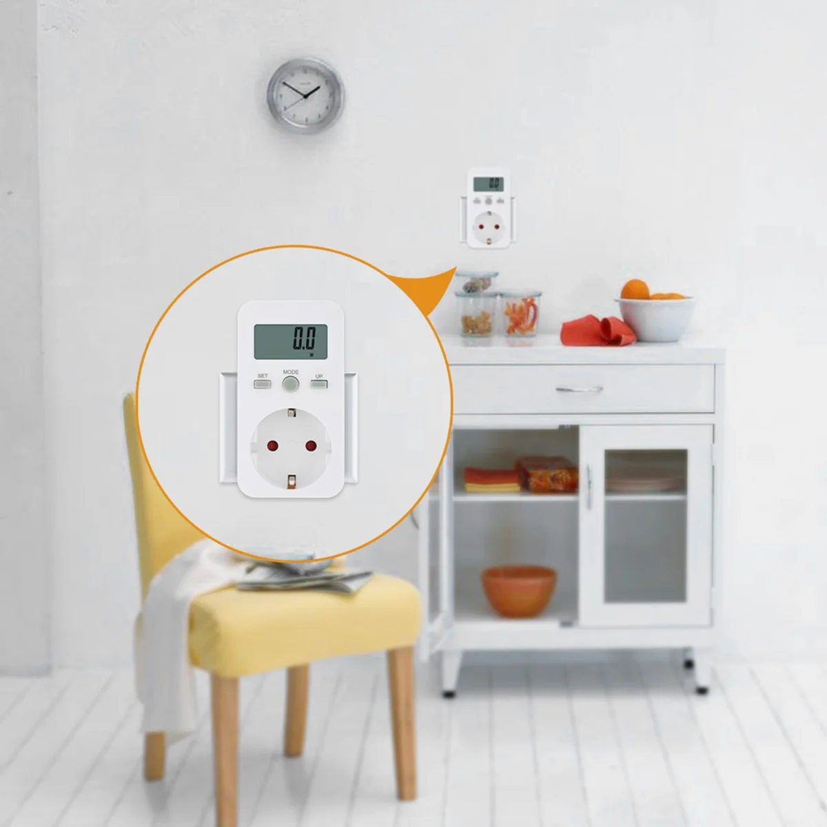 

Energy Saving Power Monitoring Socket 230V 50Hz with LCD Display for Real Time Watt Voltage Current Frequency Meter Reading